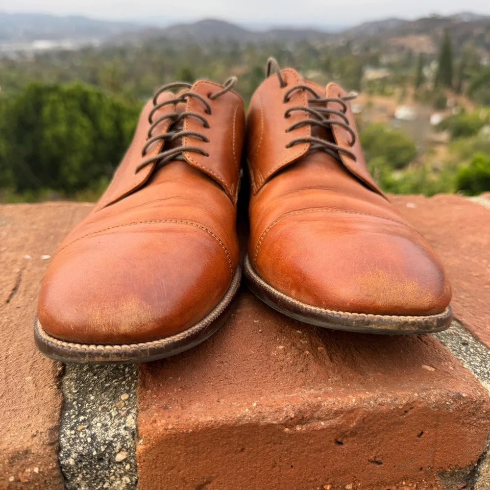 Cole Haan Harrison Grand Cap Toe Oxford Tan Leather Shoes C24120 Mens 10M